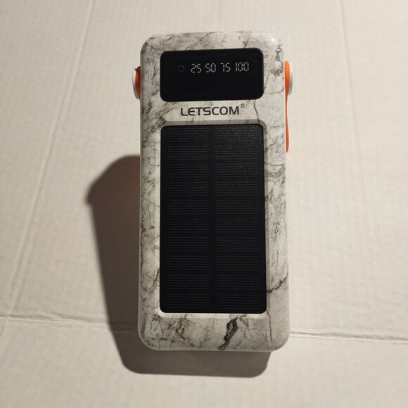 Letscom Solar Power Bank 26800mAh W/Built-In Cables & LED Light Portable Charger - Picture 5 of 9